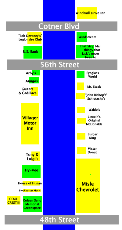 GREEN - existing business; YELLOW - changes to current O Street
